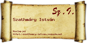 Szathmáry István névjegykártya