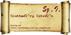 Szathmáry István névjegykártya